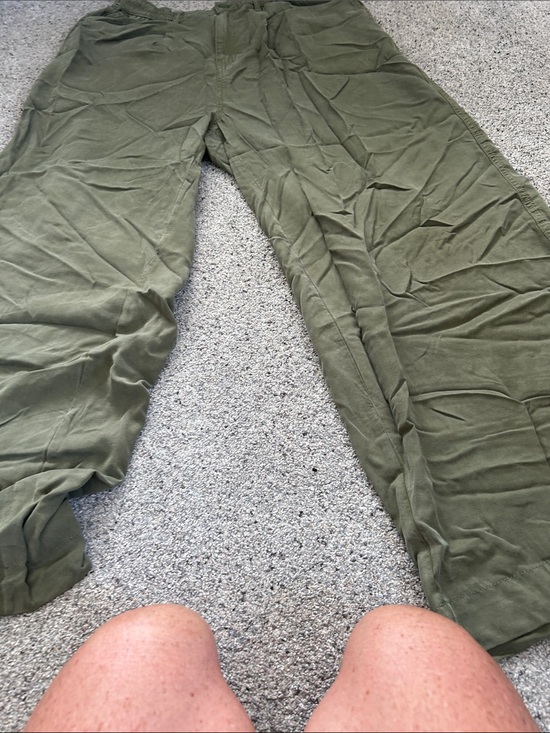 aerie Pants - Aerie Lightweight Olive Green Wide Leg Pants Sz medium short